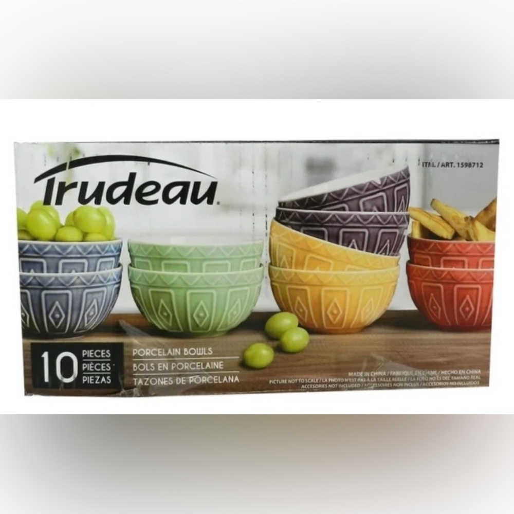 Trudeau Porcelain Bowls Set - Multicolor (FIRM PRICE)